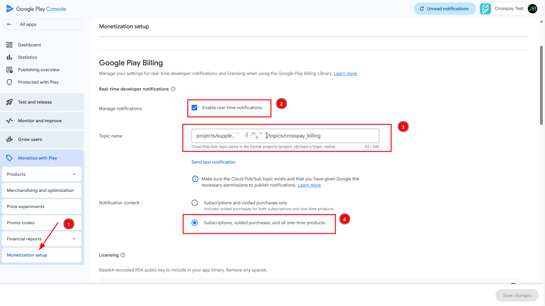 Billing topic Google Play